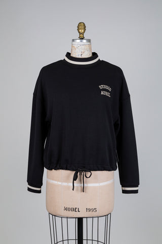 Sweatshirt noir et beige Studio Aurel (6)