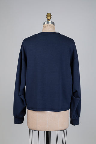 Sweatshirt oversized marine (S)