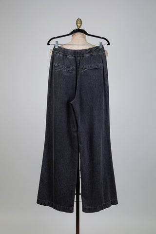 Black Washed Soft Denim Pants (6)