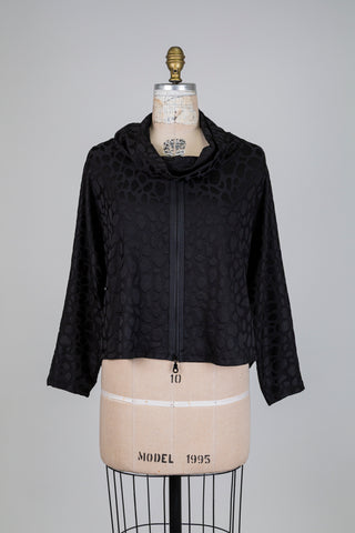 Veste noire ample à motif girafe (S)