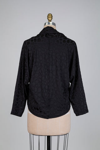 Veste noire ample à motif girafe (S)