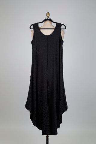 Jumpsuit ballon noir à motif girafe (S)