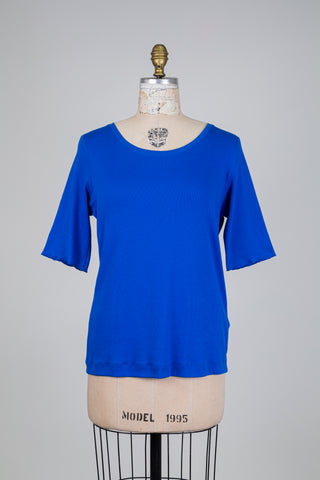 Chandail azur à manches courtes (L)