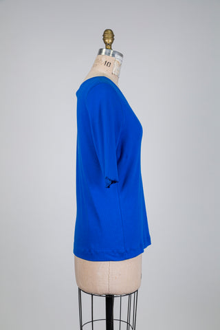 Chandail azur à manches courtes (L)