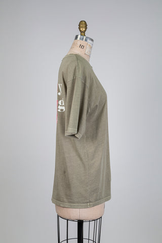 T-shirt kaki Sunday Chilling Club à effet usé (6+)