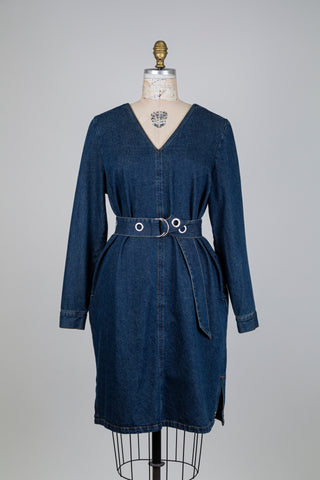 Straight denim dress (6+)