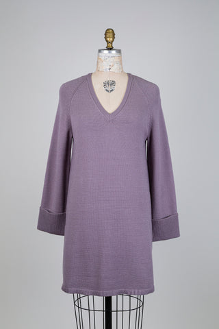 Robe chandail lavande en tricot (S)