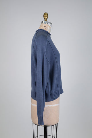 Chandail en tricot bleu acier (6)