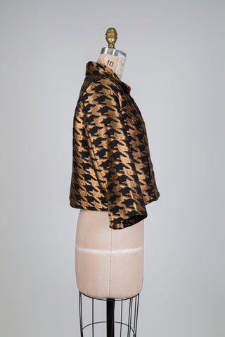 Veste pied-de-coq doré et noir (8)