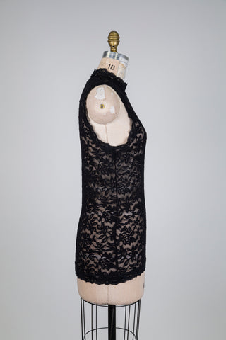 Débardeur en dentelle florale (XL)