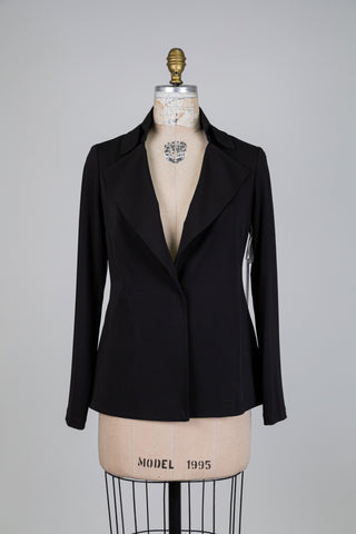Veste mou chic noire façon blazer (S et L)