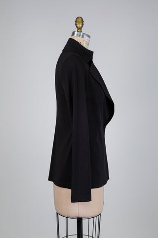 Veste mou chic noire façon blazer (S et L)