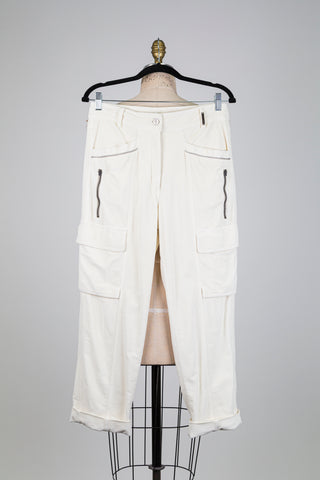 Cream corduroy cargo pants (6)