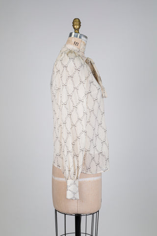 Blouse crème "boucle d'or"  (4-6-10-12)