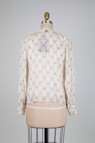 Blouse crème "boucle d'or"  (4-6-10-12)