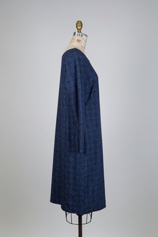 Robe effet denim à jacquard damassé (L-XL)