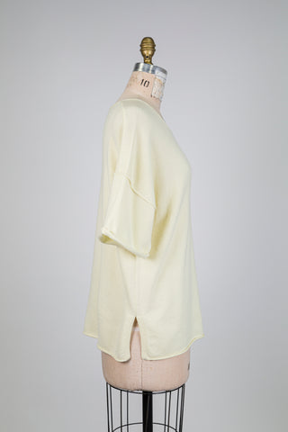 Chandail citron en cachemire (6+)