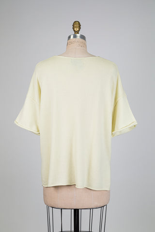 Chandail citron en cachemire (6+)