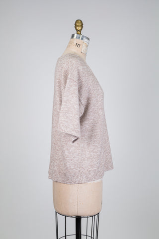 Chandail oversized en tricot avoine (S+)