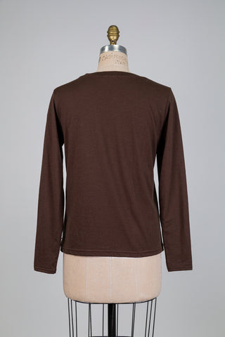 Chandail "féminine" brun choco (S)