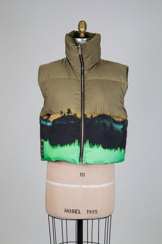 Doudoune kaki matelassée bord du lac (6)