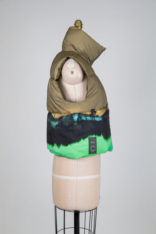 Doudoune kaki matelassée bord du lac (6)