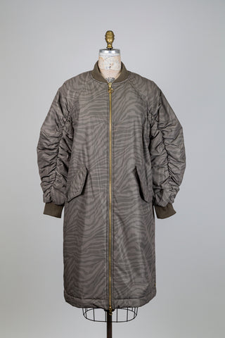 Bomber long vert zébré (6)