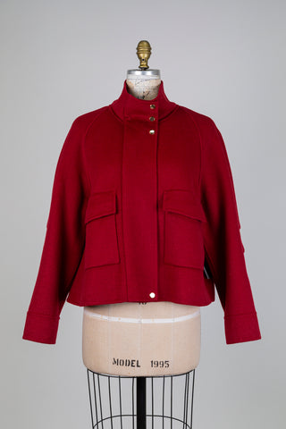 Veste douceur oversized rouge hibiscus (6+)