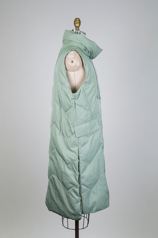 ZigZag quilted opaline green down jacket (6)