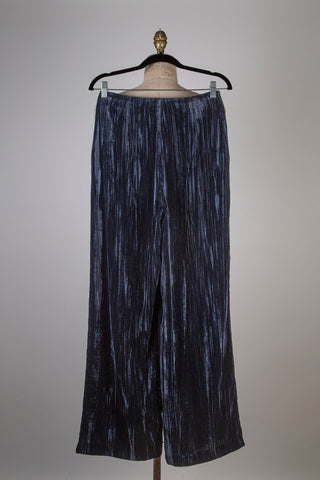 Navy blue lamé velvet pants (6)