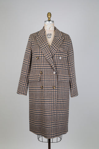 Manteau tartan double-boutonnage (4 à 10)