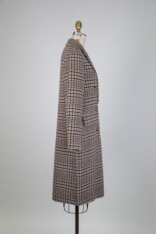 Manteau tartan double-boutonnage (4 à 10)