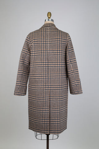 Manteau tartan double-boutonnage (4 à 10)