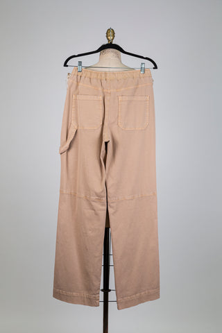 Sand-colored trousers with elasticated waist (6)