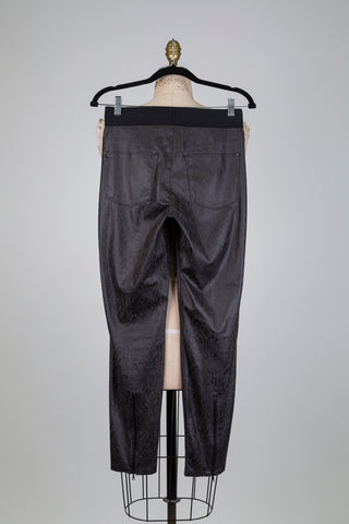 Pantalon legging anthracite façon serpent (8)