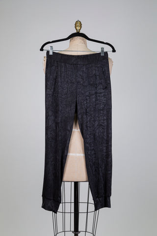 Pantalon jogger en microfibre stretch noir (S)