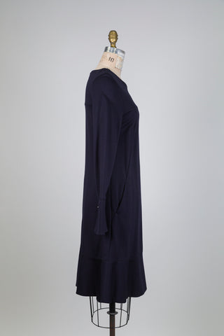 Navy comfort dress with pockets (M)