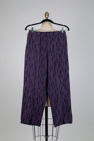 Pantalon violet traits de peintre (S)
