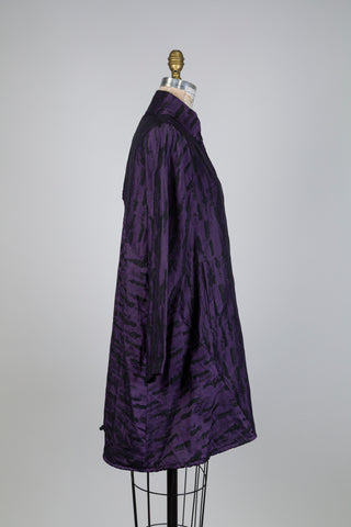 Veste trapèze violet traits de peintre (S)