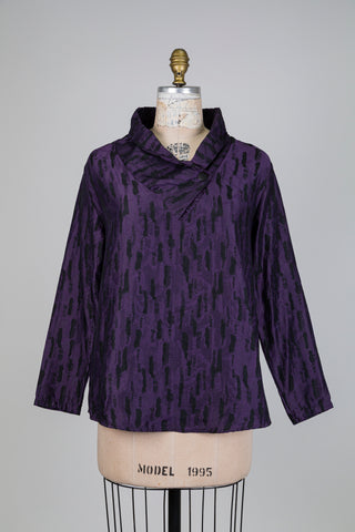 Chandail violet traits de peintre (S)