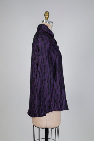 Chandail violet traits de peintre (S)