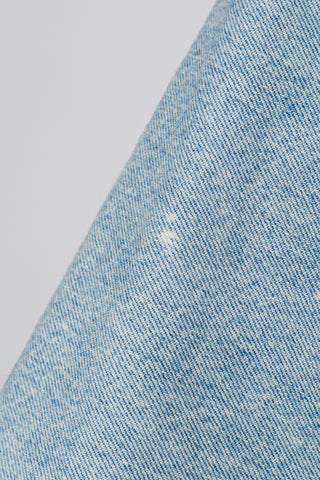 Veste façon cape en denim bleu délavé (M)