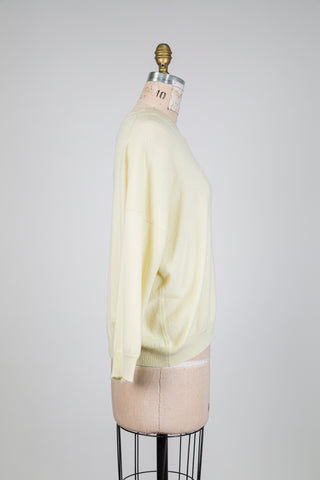 Chandail citron à manches longues en cachemire (6+)