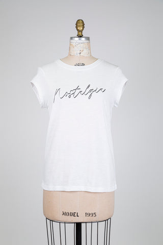 T-Shirt blanc nostalgia nostalgie (S)