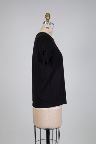 T-shirt noir obscurité aile d'ange (S)