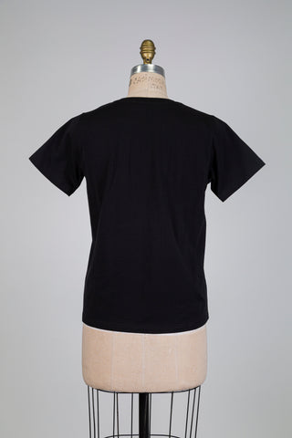 T-shirt noir obscurité aile d'ange (S)