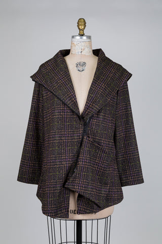 Veste prince de galles touche de mauve (S)