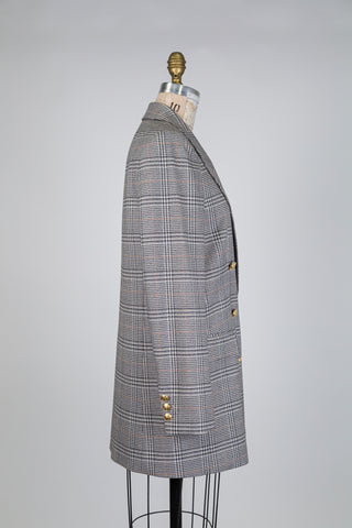 Long blazer with gold crest button (6)