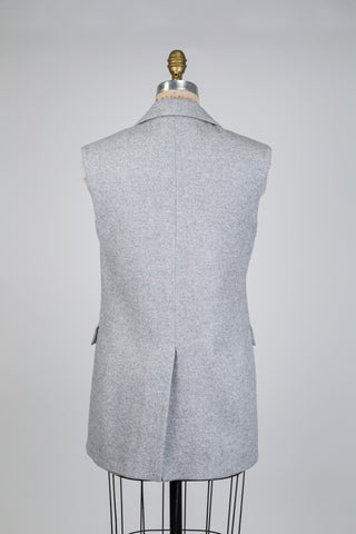 Pale grey marl wool blazer (6)