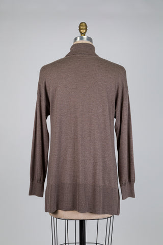 Chandail col roulé douceur brun châtaigne (6+)